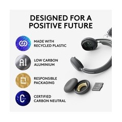 Logitech Zone Wireless 2: Premium Wireless Headset for Ultimate Comfort and Clarity - Model 5099206103009